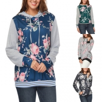 Fashion Long Sleeve Loose Printed Hoodie