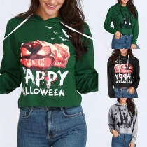 Fashion Printed Long Sleeve Casual Hoodie 