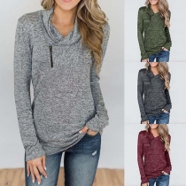 Fashion Long Sleeve Slim Fit Sweatshirt