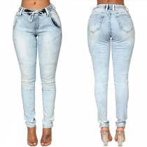 Fashion High Waist Slim Fit Jeans
