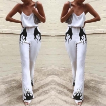 Fashion High Waist Printed Wide-leg Pants