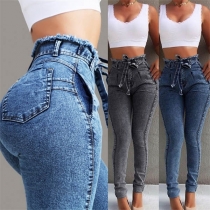 Fashion High Waist Slim Fit Jeans