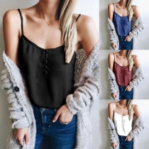 Sexy Backless Solid Color Cami Top