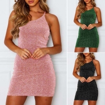 Sexy One-shoulder Slim Fit Sling Dress