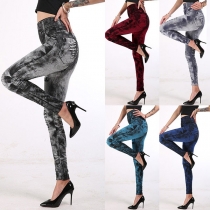Fashion High Hips Printed Stretch Leggings