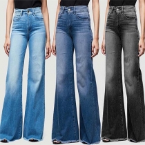 Mode Jeans med hög midja vid ben