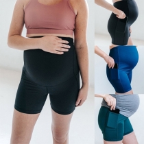 Fashion Solid Color High Waist Maternity Safety Knickers