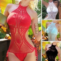 Sexy Crochet Halter Monokini
