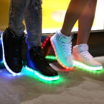 Mode LED Uppladdningsbara Sneakers med kardborreband