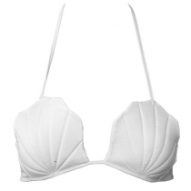 Sexy Solid Color Shell-shaped Bikini Top