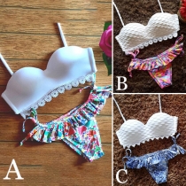 Sexy Refined Floral Printed Bikini Set