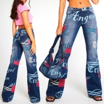 Sexiga slitna skinny jeans med låg midja