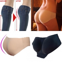 Sexy Solid Color Low-waist Breathable Padded Seamless Hip-up Panty