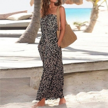 Bohemian Style Strapless High Waist Printed Maxi Dress