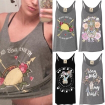 Fashion Printed Casual Cami Top