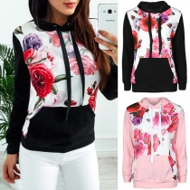 Casual Style Long Sleeve Printed Hoodie