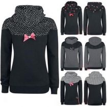 Casual Style Printed Spliced Long Sleeve Slim Fit Sweatshirt 