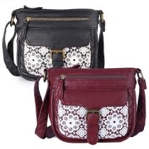 Fashion Lace Spliced Shoulder Messenger Bag 