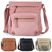 Fashion Solid Color Shoulder Messenger Bag