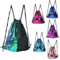 Fashion Sequin Drawstring Outdoor Backpack