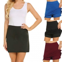 Mode enfärgade culottes med hög midja