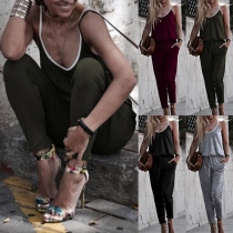 Sexy Backless High Waist Sling Jumpsuit