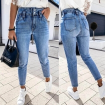 Fashion High Waist Slim Fit Jeans