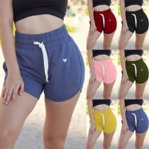 Fashion Solid Color High Waist Shorts