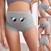 Cute Cartoon Printed High Waist Briefs for Pregnant Woman