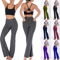 Fashion Solid Color High Waist Wide-leg Pants