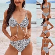 Sexy Low-waist Leopard Printed Bikini Set