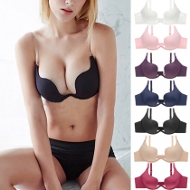 Sexy Solid Color U-shaped Backless Bra Invisible Bra