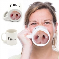 Funny Nose Piggy Mug Piggy Nose Pig Nose Coffee Tea Cup Rolig gåva