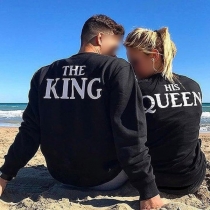 KUNGEN & HANS QUEEN-Casual tröja för par