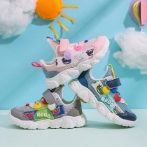 Fashion Contrast Color Mesh Breathable Soft Sole Baby Toddler Shoes Sneakers