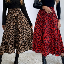 Fashion High Waist Leopard Printed Skirt