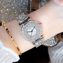 Rhinestone damklocka i stålband