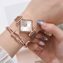 Fashion Rhombus Watch Armband med armband