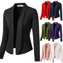 Elegant enfärgad kavaj med stil