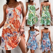 Casual Floral Printed Slip Dress