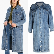 BF Style Long Sleeve Loose Denim Jacekt
