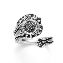 Vintage Solros Öppen Ring för Män och Kvinnor