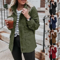 Fashion Solid Color Long Sleeve Jacket