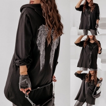 Street Fashion Angel Wing Hooded Jacket