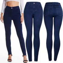 Fashion Dark Blue Skinny Jeans