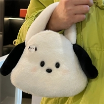 Söt tecknad valp plysch tygväska