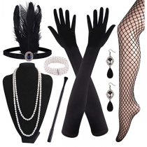 Fashion Seven-piece Glove Legging Set for Party and Cosplay
