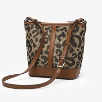 Leopard Casual Bucket Bag Axelremsväska