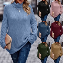 Street Mode Polokrage långärmad stickad tröja
