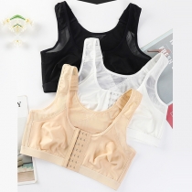 Wire-Free Front Closure Thin Padded Bra - Comfortable Underwear for Women